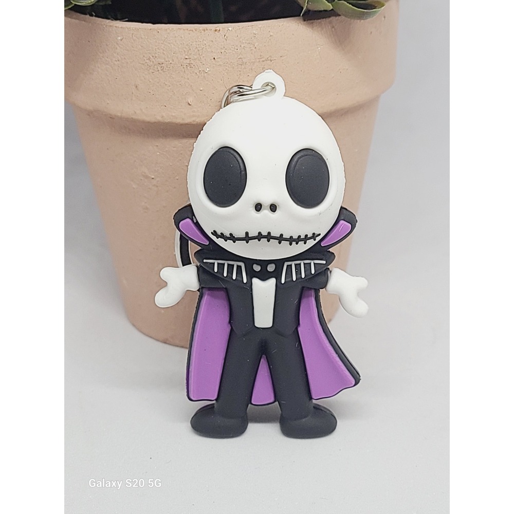 Jack Skellington Vampire Keychain Nightmare Before Christmas PVC Bag Charm